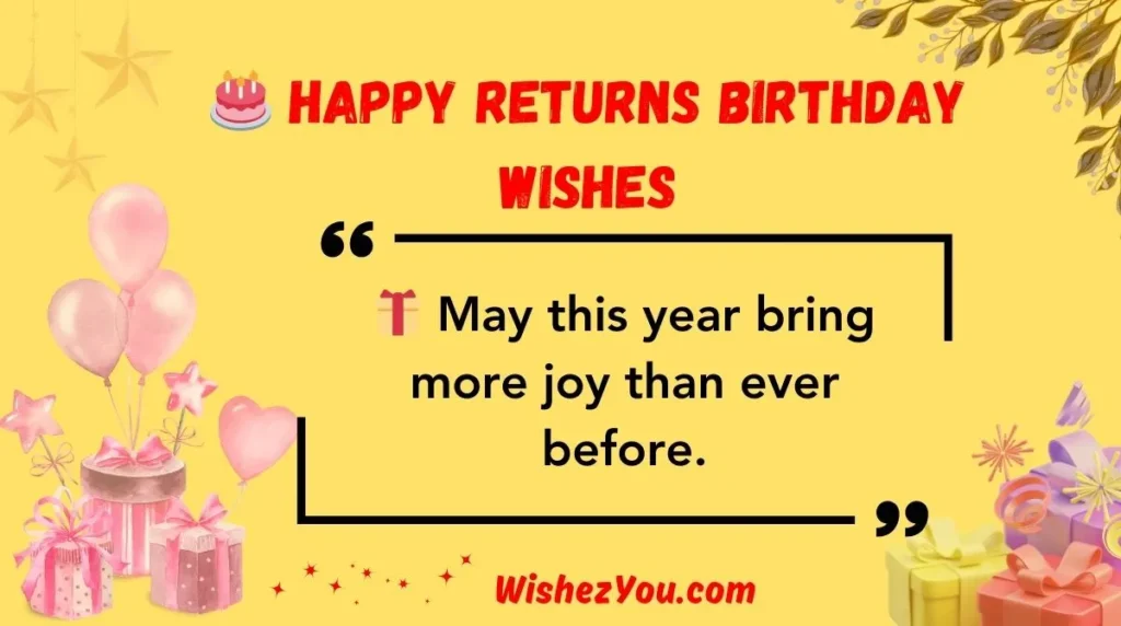  Happy Returns Birthday Wishes
