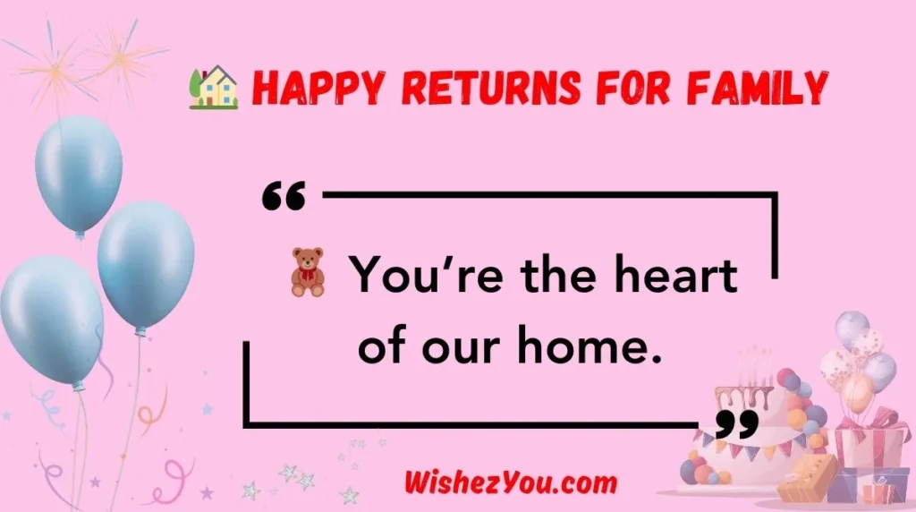  Happy Returns for Family