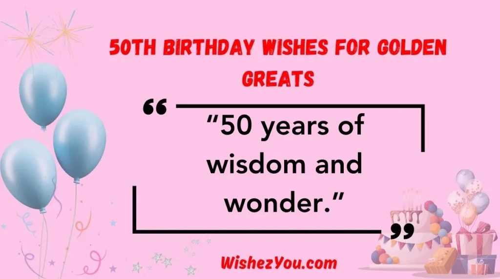  50th Birthday Wishes for Golden Greats