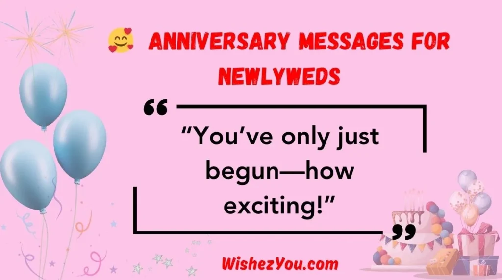  Anniversary Messages for Newlyweds