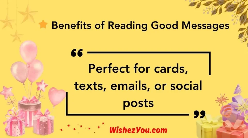  Benefits of Reading Good Messages