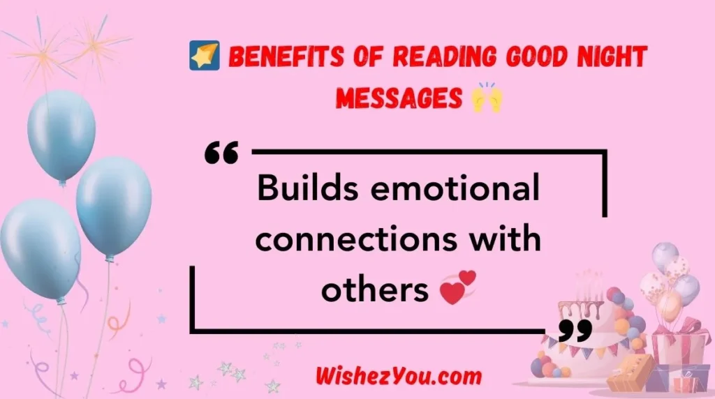  Benefits of Reading Good Night Messages 