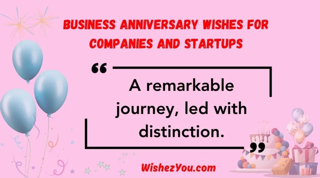 Business Anniversary Wishes for Companies and Startups