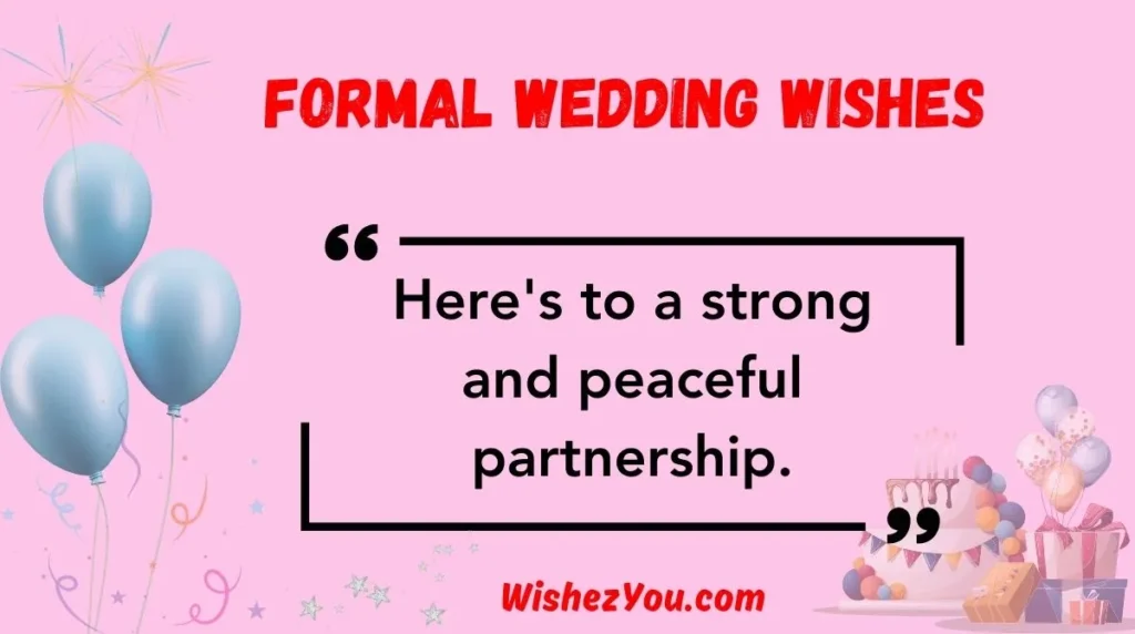 Formal Wedding Wishes