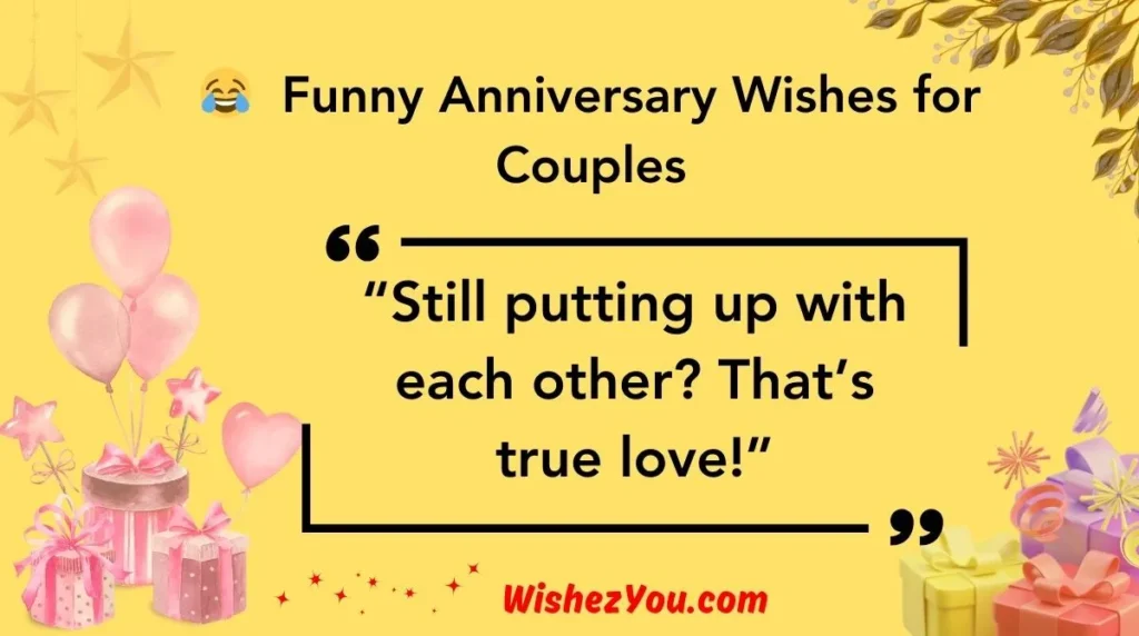 Funny Anniversary Wishes for Couples