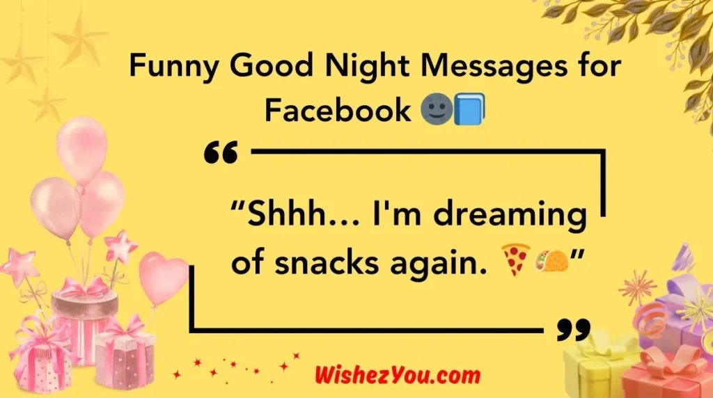 Funny Good Night Messages for Facebook 