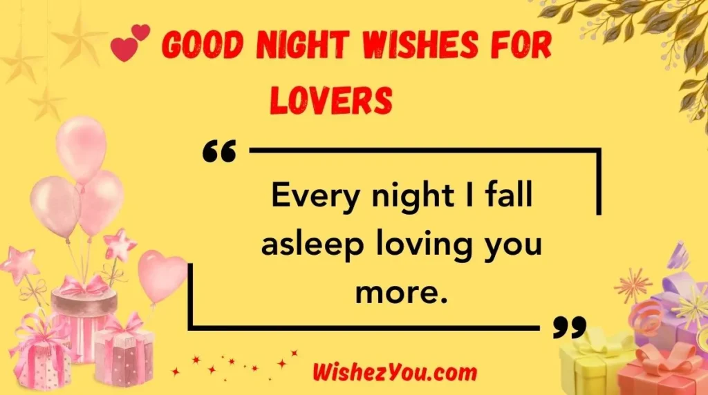  Good Night Wishes for Lovers