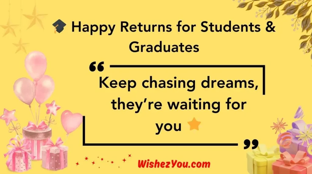  Happy Returns for Students & Graduates