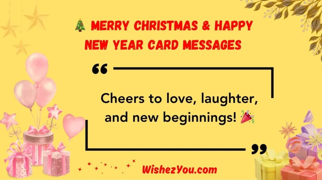 Merry Christmas & Happy New Year Card Messages
