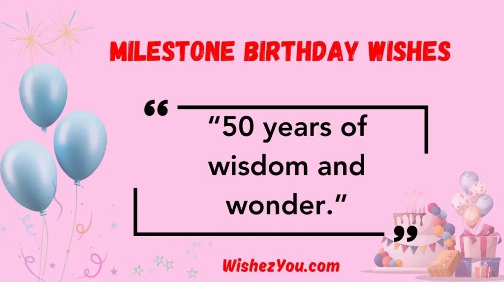 Milestone Birthday Wishes