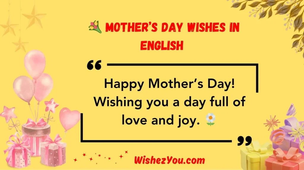 Motherâs Day Wishes in English