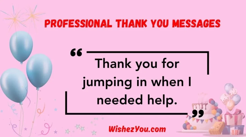 Professional Thank You Messages
