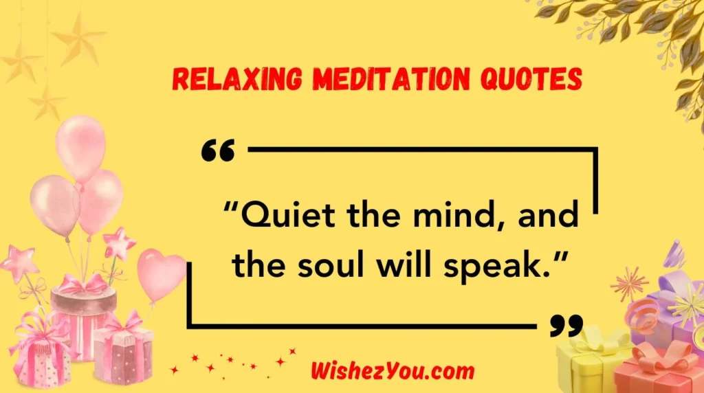 Relaxing Meditation Quotes