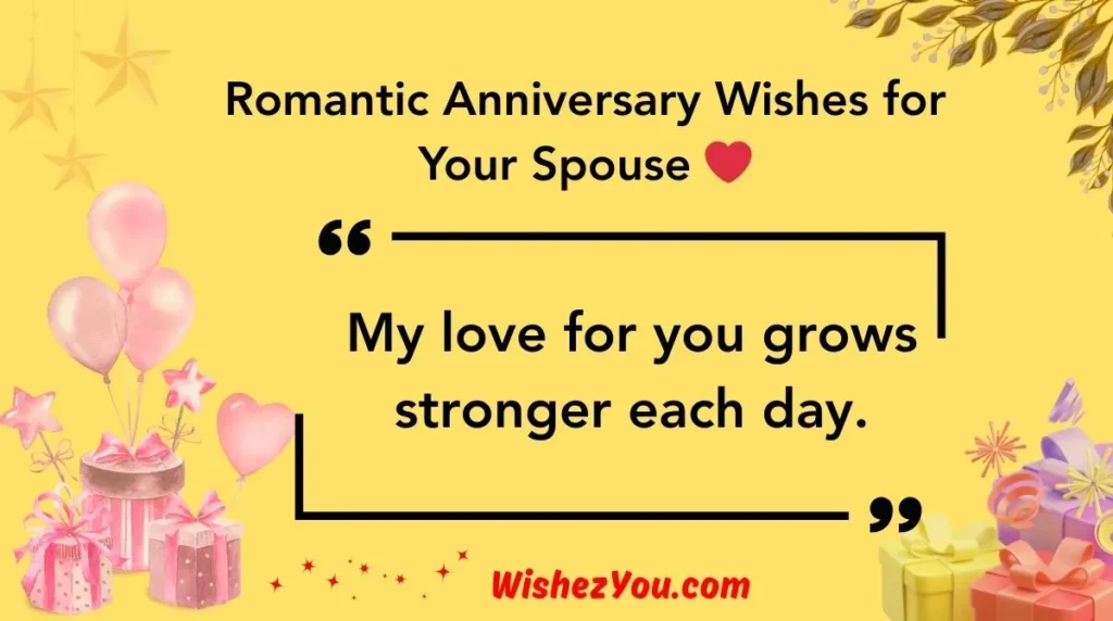 Romantic Anniversary Wishes for Your Spouse 
