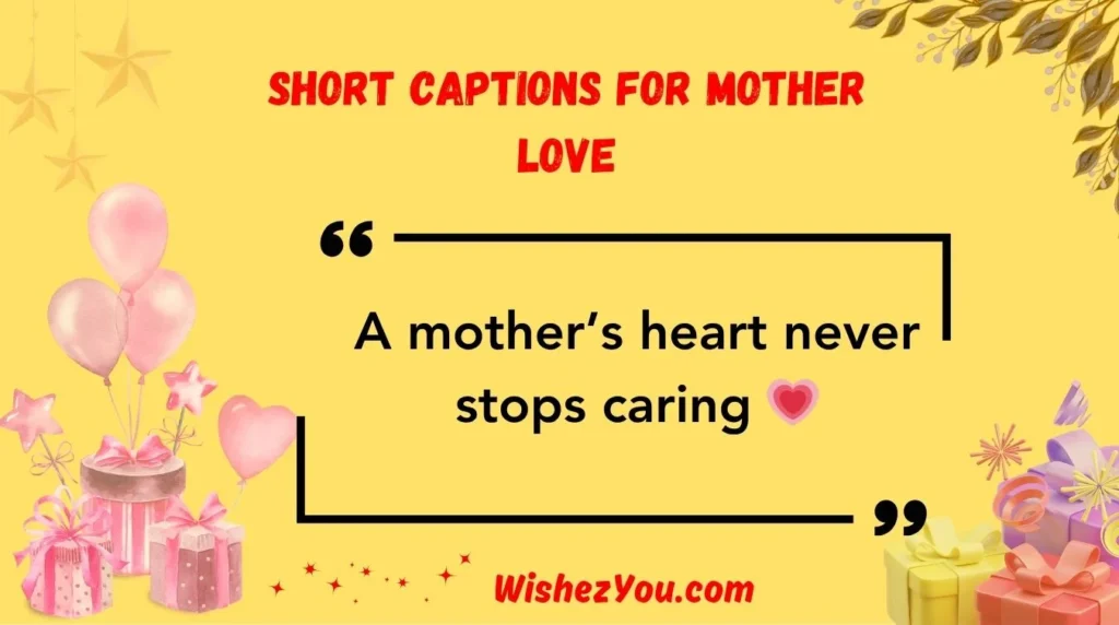 Short Captions for Mother Love