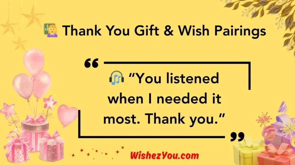 Thank You Gift & Wish Pairings