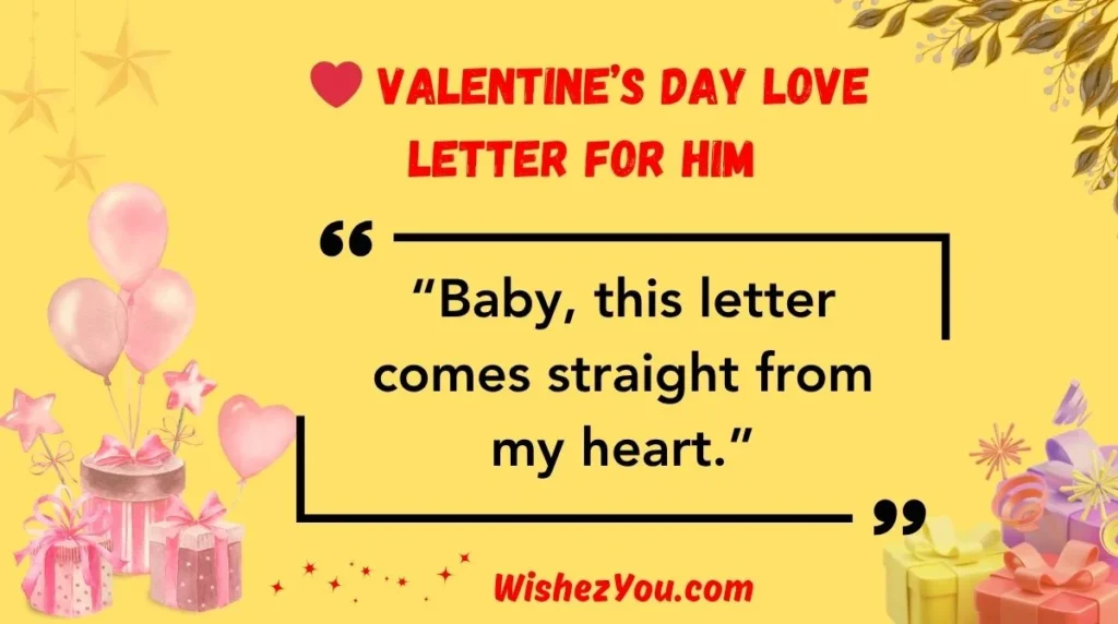 Valentine’s Day Love Letter for Him