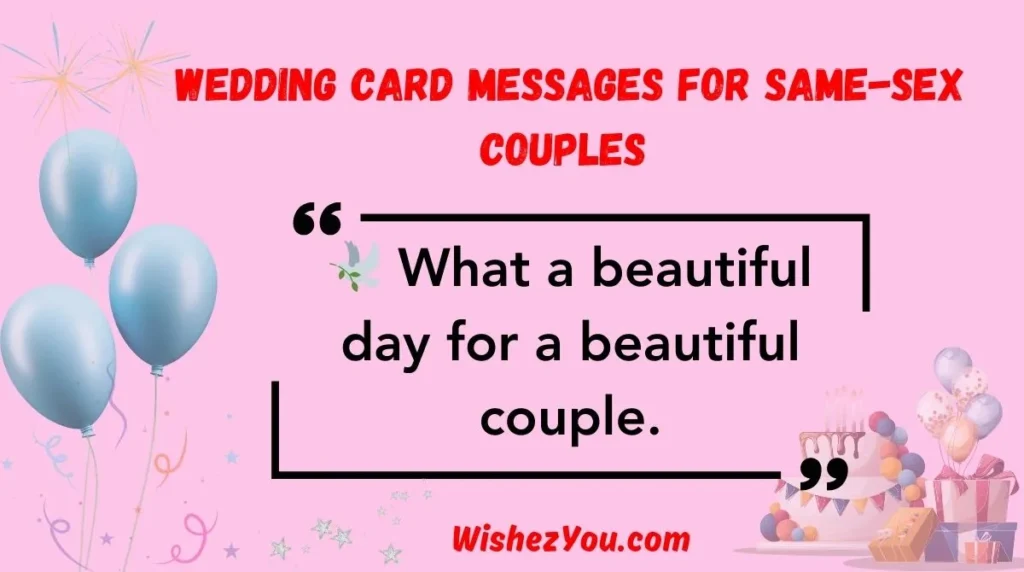 Wedding Card Messages for Same-Sex Couples 