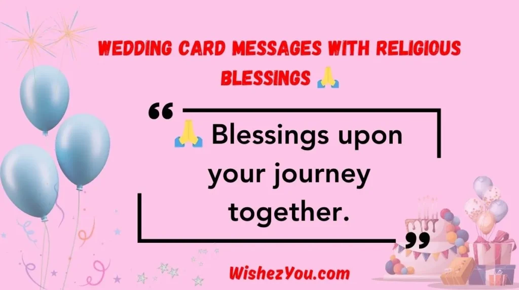 Wedding Card Messages with Religious Blessings 