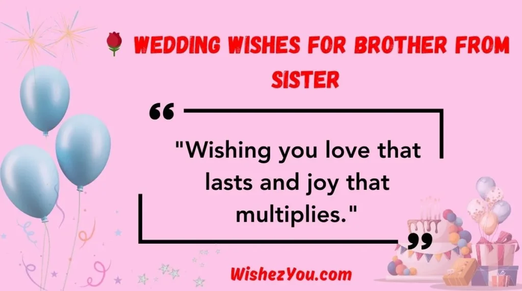  Wedding Wishes for Brother from Sister