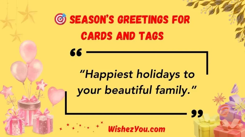 Season’s Greetings for Cards and Tags