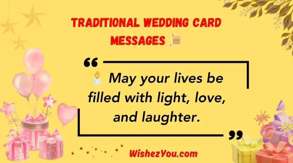 Traditional Wedding Card Messages