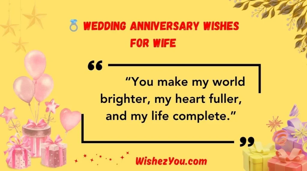 Wedding Anniversary Wishes for Wife