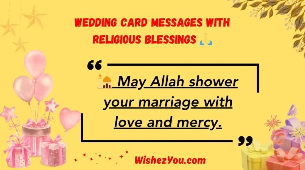 Wedding Card Messages with Religious Blessings