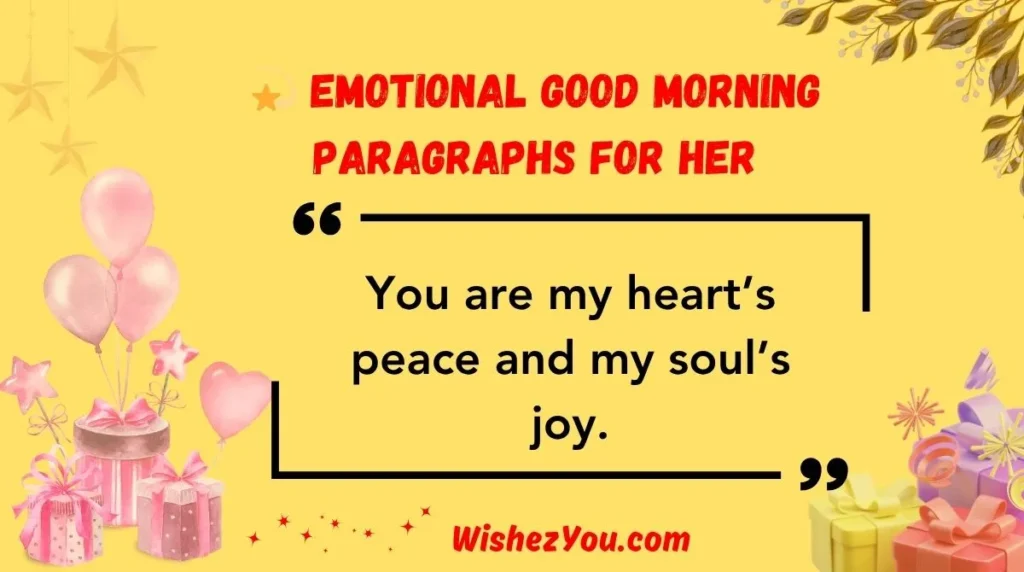  Emotional Good Morning Paragraphs for Her