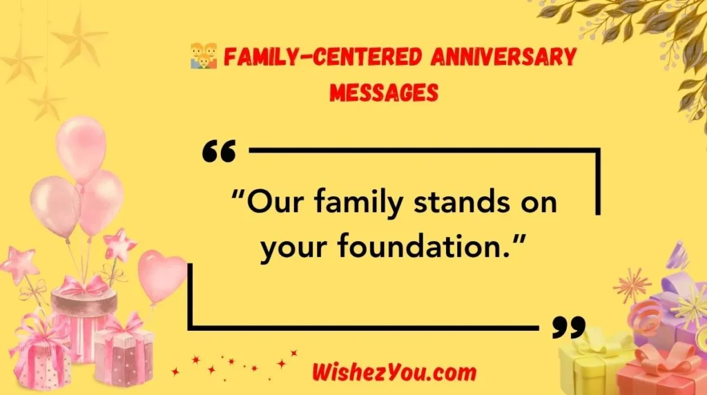  Family-Centered Anniversary Messages