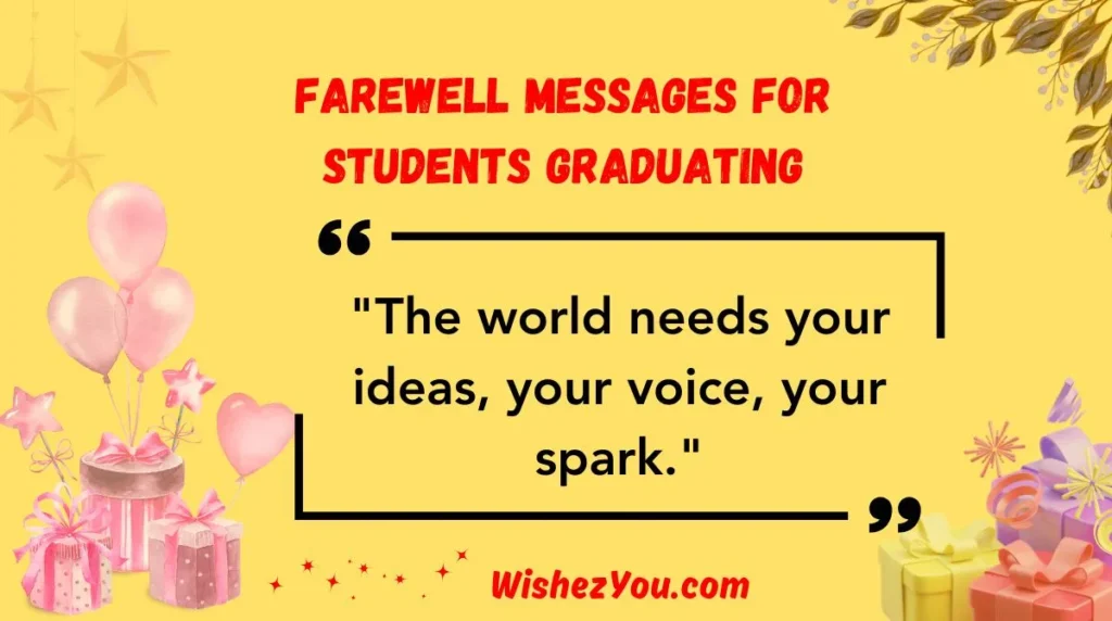 Farewell Messages for Students Graduating
