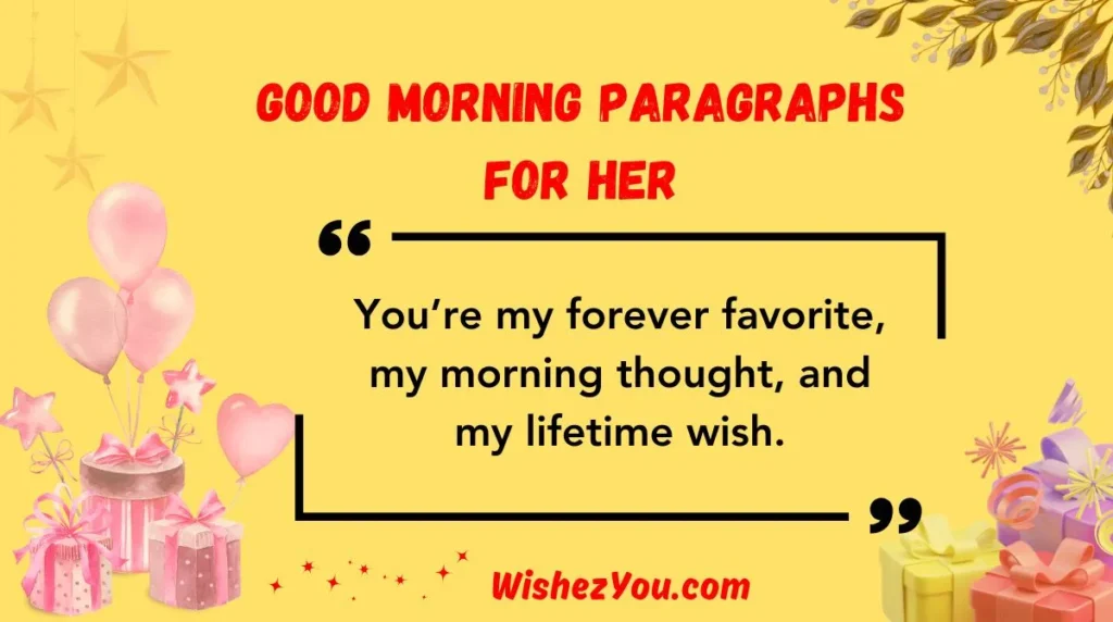 Good Morning Paragraphs for Her