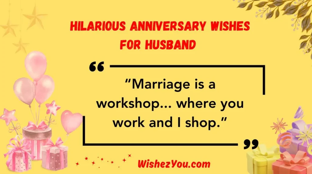  Hilarious Anniversary Wishes for Husband