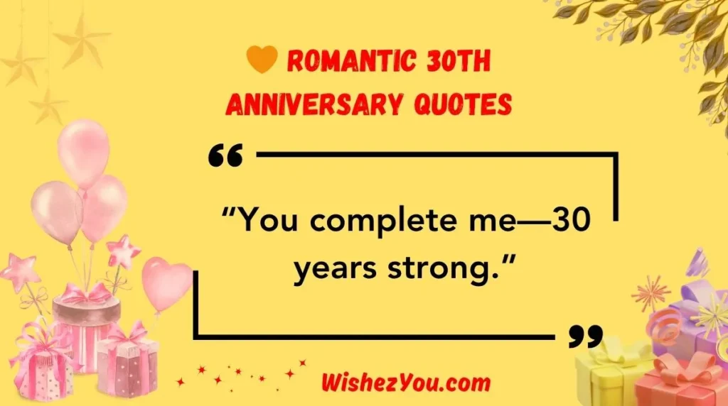 Romantic 30th Anniversary Quotes