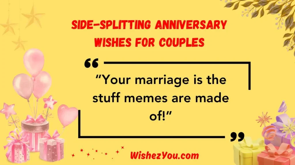 Side-Splitting Anniversary Wishes for Couples