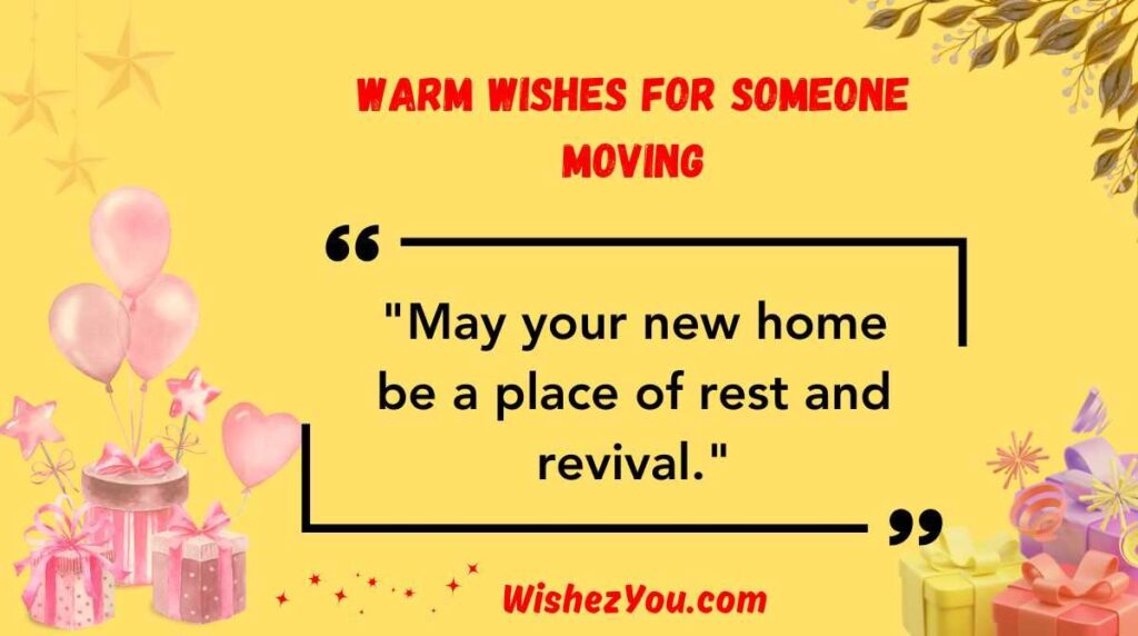 Warm Wishes for Someone Moving