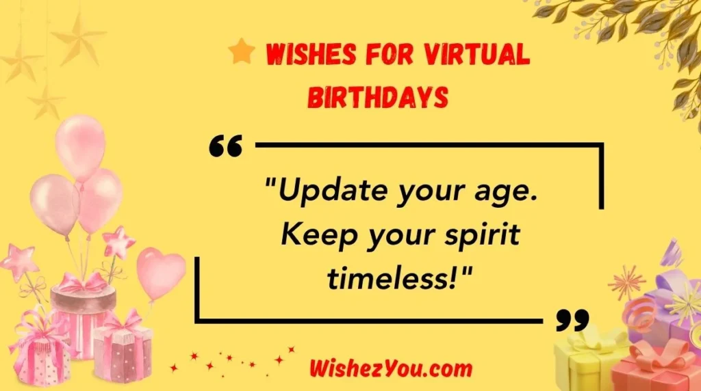 Wishes for Virtual Birthdays